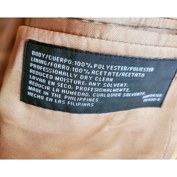 VTG Stafford Jacket Mens 44R Fawn Brown Ultra Suede Blazer 3 Button Sport Coat - Picture 9 of 11